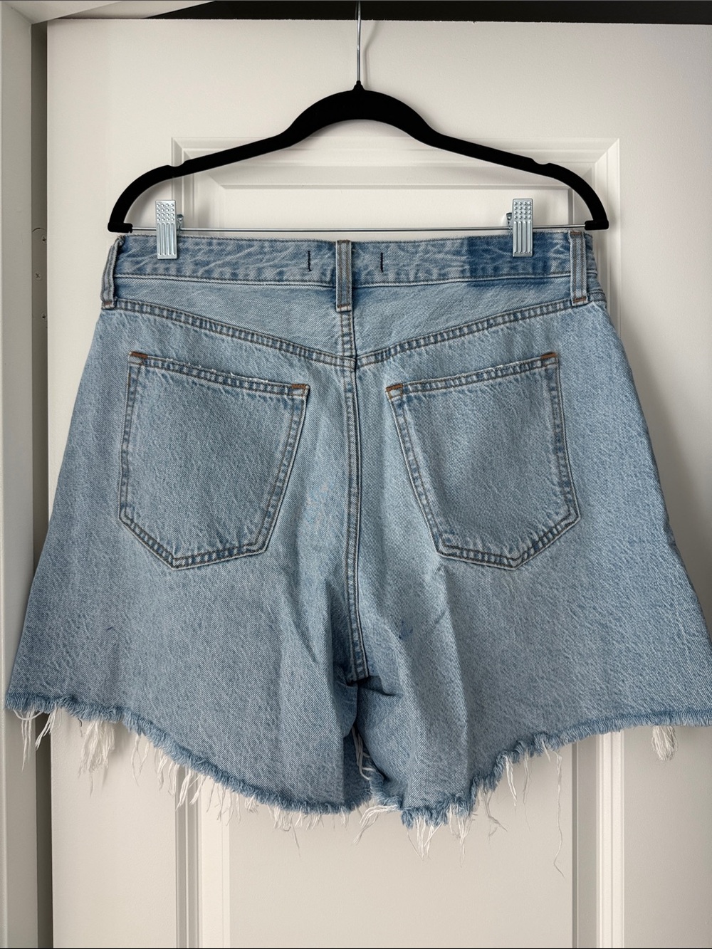 Abercrombie & Fitch Light Blue Distressed Denim Jean Shorts - Picture 5 of 7